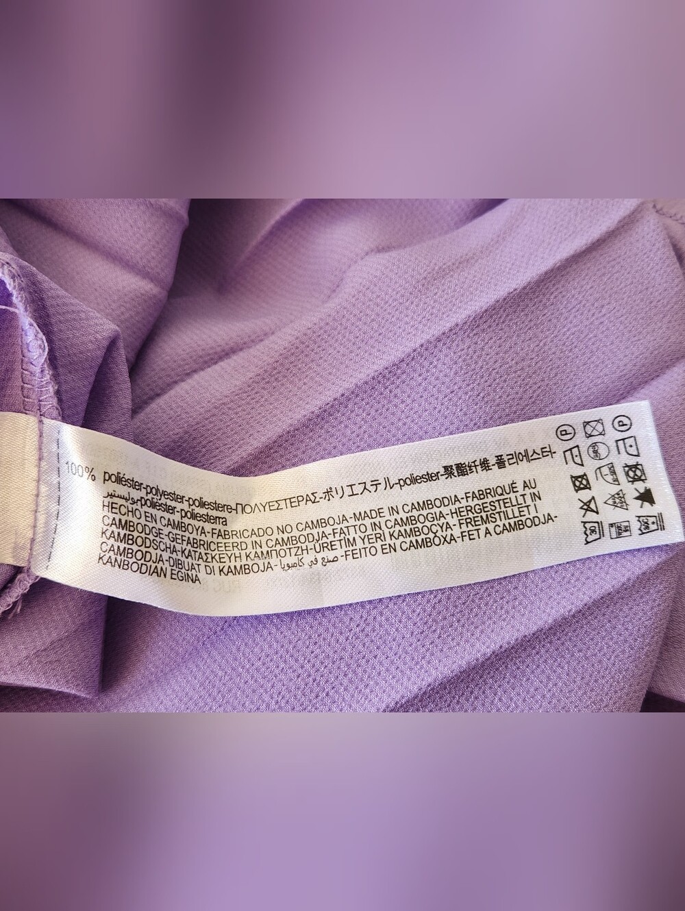Zara Lavender Pleated Maxi Skirt Size XL - Picture 5 of 5